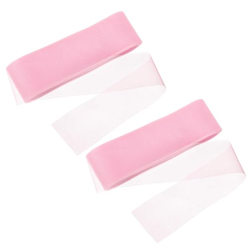 sourcing map 22,7 m steifer Rosshaar-Zopf, 7,6 cm breit, für Polyester-Stäbchen, Nähen, Hochzeit, Tanzkleid, Bastelzubehör, Hellrosa (2 Rollen) von sourcing map