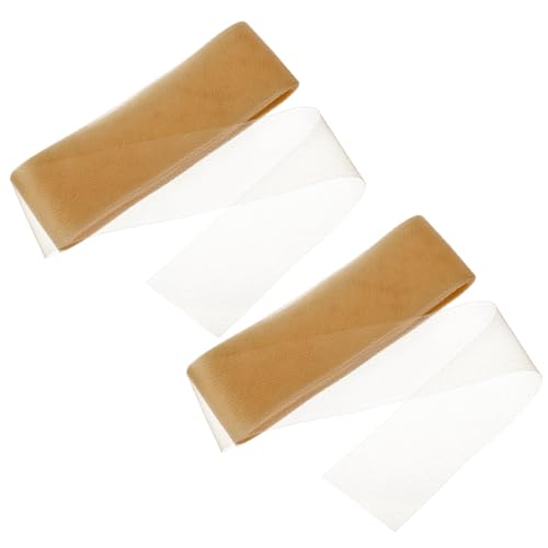 sourcing map 22,7 m steifer Rosshaar-Zopf, 7,6 cm breit, für Polyester-Stäbchen, Nähen, Hochzeit, Tanzkleid, Bastelzubehör, Khaki (2 Rollen) von sourcing map
