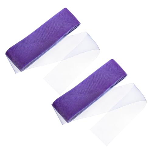 sourcing map 22,7 m steifer Rosshaar-Zopf, 7,6 cm breit, für Polyester-Stäbchen, Nähen, Hochzeit, Tanzkleid, Bastelzubehör, Violett (2 Rollen) von sourcing map