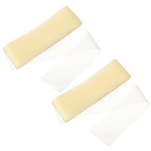 sourcing map 22,7 m steifer Rosshaar-Zopf, 7,6 cm breit, für Polyester-Stäbchen, Nähen, Hochzeit, Tanzkleid, Bastelzubehör, Weiß (2 Rollen) von sourcing map