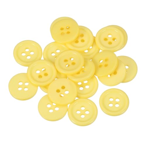 sourcing map 22 Stück gelbe Harzknöpfe, 15 mm, rund, 4 Löcher, kleine Größe, flache Rückseite, Knöpfe für DIY, Basteln, Kleidung, Nähen, handgemachte Ornamente, 22 Stück sourcing map 22 Stück gelbe Harzknöpfe, 15 mm, rund, 4 Löcher, kleine Größe, flache Rückseite, Knöpfe für DIY, Basteln, Kleidung, Nähen, handgemachte Ornamente, 22 Stück von sourcing map