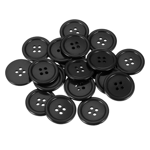 sourcing map 22 Stück schwarze Harzknöpfe, 25 mm, rund, 4 Löcher, kleine Größe, flache Rückseite, Knöpfe für DIY, Handwerk, Kleidung, Nähen, handgemachte Ornamente, 22 Stück sourcing map 22 Stück schwarze Harzknöpfe, 25 mm, rund, 4 Löcher, kleine Größe, flache Rückseite, Knöpfe für DIY, Handwerk, Kleidung, Nähen, handgemachte Ornamente, 22 Stück von sourcing map