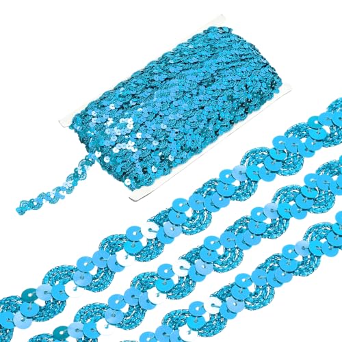 sourcing map 22 Yard Pailletten Perlen Spitzenborte 1,5 cm Wellen-Paillettenborte Zierleiste Paillettenband für Handwerk, Verzierungen, DIY Nähen Kostüm, Blau sourcing map 22 Yard Pailletten Perlen Spitzenborte 1,5 cm Wellen-Paillettenborte Zierleiste Paillettenband für Handwerk, Verzierungen, DIY Nähen Kostüm, Blau von sourcing map