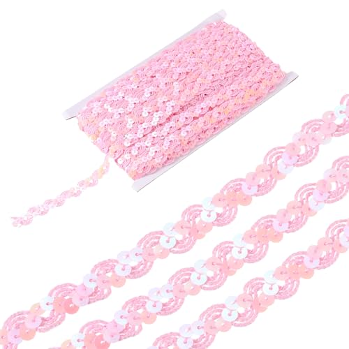 sourcing map 22 Yard Pailletten Perlen Spitzenborte 1,5 cm Wellen-Paillettenborte Zierleiste Paillettenband für Handwerk, Verzierungen, DIY Nähen Kostüm, Rosa sourcing map 22 Yard Pailletten Perlen Spitzenborte 1,5 cm Wellen-Paillettenborte Zierleiste Paillettenband für Handwerk, Verzierungen, DIY Nähen Kostüm, Rosa von sourcing map