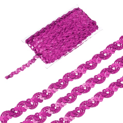 sourcing map 22 Yard Pailletten Perlen Spitzenborte 1,5 cm Wellen-Paillettenborte Zierleiste Paillettenband für Handwerk, Verzierungen, DIY Nähen Kostüm, Rose Rot sourcing map 22 Yard Pailletten Perlen Spitzenborte 1,5 cm Wellen-Paillettenborte Zierleiste Paillettenband für Handwerk, Verzierungen, DIY Nähen Kostüm, Rose Rot von sourcing map