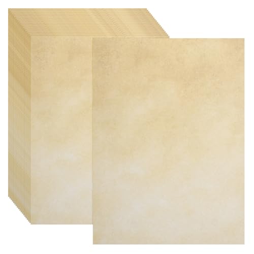 sourcing map 24 Blatt Vintage-Baumwollpapier, Druckerkante, dick, 120 g/m², klassische gealterte Karte für Briefschreiben, Einladungen, Hochzeiten, 20,3 x 27,9 cm, Goldgelb sourcing map 24 Blatt Vintage-Baumwollpapier, Druckerkante, dick, 120 g/m², klassische gealterte Karte für Briefschreiben, Einladungen, Hochzeiten, 20,3 x 27,9 cm, Goldgelb von sourcing map