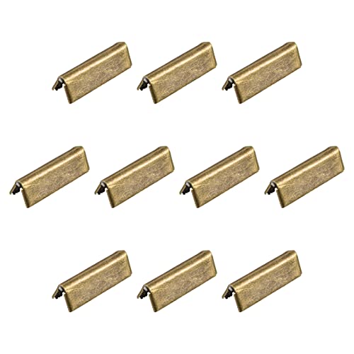 sourcing map 24 Stück Gürtelschnallen-Endspitzen, 21 mm/0,83 Zoll Band-Crimp-Verschlüsse für Leder, Gurtband, DIY-Bastelarbeiten, bronzefarben sourcing map 24 Stück Gürtelschnallen-Endspitzen, 21 mm/0,83 Zoll Band-Crimp-Verschlüsse für Leder, Gurtband, DIY-Bastelarbeiten, bronzefarben von sourcing map