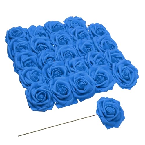 sourcing map 25 Stück blaue künstliche Rosen Box, künstliche Rosen mit Stielen Kunstblumen für DIY Hochzeit Brautstrauß Party Heimdekorationen sourcing map 25 Stück blaue künstliche Rosen Box, künstliche Rosen mit Stielen Kunstblumen für DIY Hochzeit Brautstrauß Party Heimdekorationen von sourcing map
