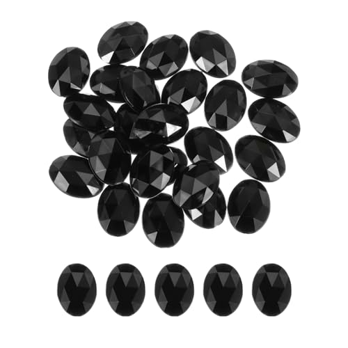sourcing map 25 Stück ovale Acryl-Edelsteine, 18 x 25 mm, flache Rückseite, künstliche Strasssteine für Bastelarbeiten, Perlen, Hochzeit, Party, Gesichtsbemalung, Schmuckherstellung, Schwarz sourcing map 25 Stück ovale Acryl-Edelsteine, 18 x 25 mm, flache Rückseite, künstliche Strasssteine für Bastelarbeiten, Perlen, Hochzeit, Party, Gesichtsbemalung, Schmuckherstellung, Schwarz von sourcing map