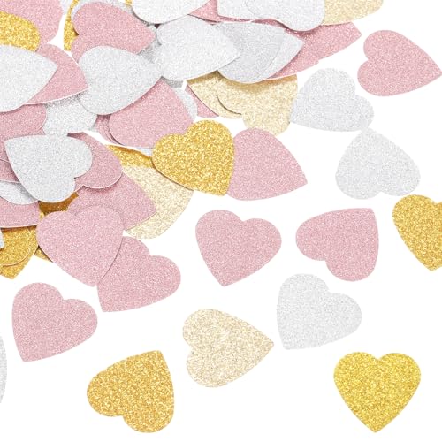 sourcing map 250 Stück Herz-Konfetti, Glitzer-Konfetti, Tischkonfetti, Dekoration für Party, Hochzeit, Festival, Dekoration, 3,8 x 3,8 cm, Roségold/Silber/Gold/Hellgold sourcing map 250 Stück Herz-Konfetti, Glitzer-Konfetti, Tischkonfetti, Dekoration für Party, Hochzeit, Festival, Dekoration, 3,8 x 3,8 cm, Roségold/Silber/Gold/Hellgold von sourcing map