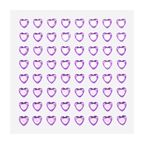 sourcing map 256Stk Herz Strass 6mm Selbstklebende Edelsteine Aufkleber Schmuck Sticker für Valentinstag Kosmetik Kunst und Handwerk Basteln Schmuck Herstellung Hellviolett von sourcing map