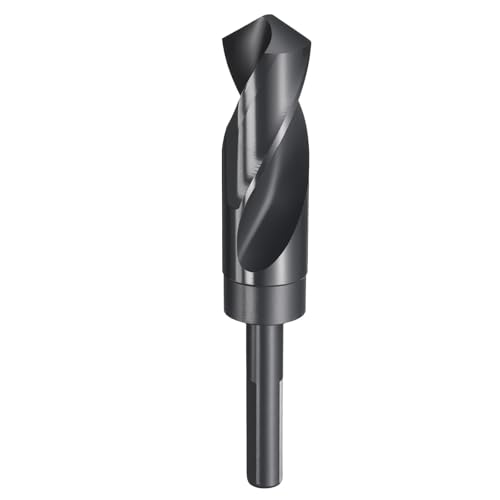 sourcing map 26,50 mm Bohrer, 1,27 cm, reduzierter Schaft, 3-flach, 4341, Hochgeschwindigkeitsstahl, Nitrieren, schwarz, 118°-Standardspitze für Kunststoff, Holz, Kupfer, Aluminium, Eisen sourcing map 26,50 mm Bohrer, 1,27 cm, reduzierter Schaft, 3-flach, 4341, Hochgeschwindigkeitsstahl, Nitrieren, schwarz, 118°-Standardspitze für Kunststoff, Holz, Kupfer, Aluminium, Eisen von sourcing map