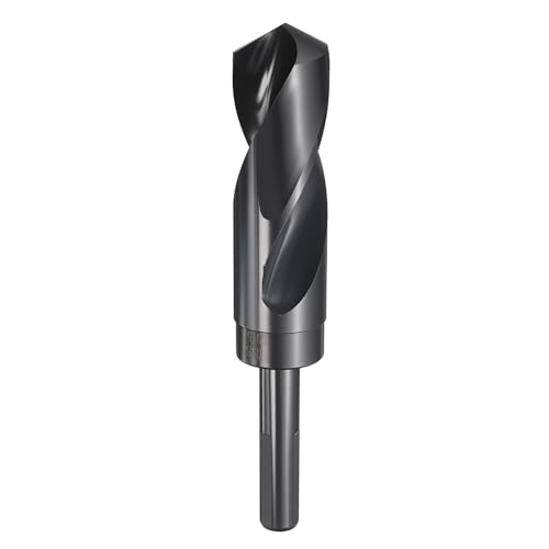 sourcing map 28,5 mm Bohrer, 1,27 cm, reduzierter Schaft, 3-flach, 4341, Hochgeschwindigkeitsstahl, Nitrieren, schwarz, 118°-Standardspitze für Kunststoff, Holz, Kupfer, Aluminium, Eisen sourcing map 28,5 mm Bohrer, 1,27 cm, reduzierter Schaft, 3-flach, 4341, Hochgeschwindigkeitsstahl, Nitrieren, schwarz, 118°-Standardspitze für Kunststoff, Holz, Kupfer, Aluminium, Eisen von sourcing map