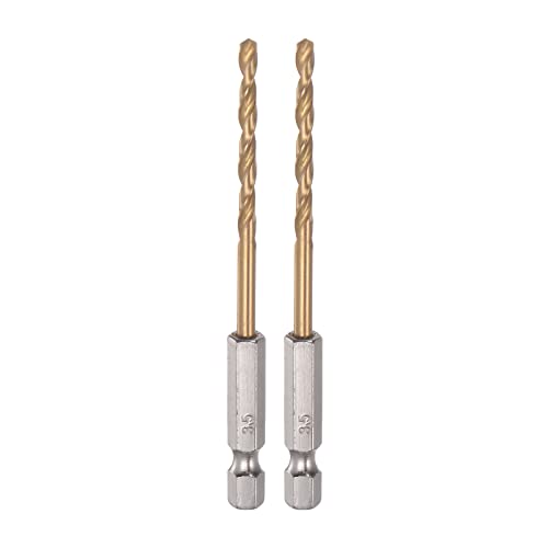 sourcing map 2Stk 1/4" Sechskant Schaft Bohrung Bits 3.5mm Titanium Bohrung Bits Set M35 Hoch Geschwindigkeit Stahl Drehbohrer 90mm Lang Vollständig Erdung für Holz Edelstahl Metall Plastik sourcing map 2Stk 1/4" Sechskant Schaft Bohrung Bits 3.5mm Titanium Bohrung Bits Set M35 Hoch Geschwindigkeit Stahl Drehbohrer 90mm Lang Vollständig Erdung für Holz Edelstahl Metall Plastik von sourcing map