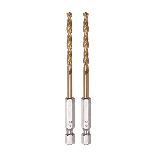 sourcing map 2Stk 1/4" Sechskant Schaft Bohrung Bits 4mm Titanium Bohrung Bits Set M35 Hoch Geschwindigkeit Stahl Drehbohrer 93mm Lang Vollständig Erdung für Holz Edelstahl Metall Plastik sourcing map 2Stk 1/4" Sechskant Schaft Bohrung Bits 4mm Titanium Bohrung Bits Set M35 Hoch Geschwindigkeit Stahl Drehbohrer 93mm Lang Vollständig Erdung für Holz Edelstahl Metall Plastik von sourcing map