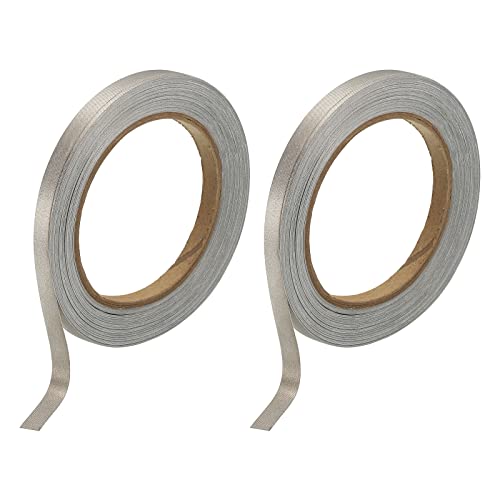 sourcing map 2Stk Faraday Tuch Band 0.31" B x 65.62Ft Leitfähiges Gewebe Klebeband Rolle für Laptop Kabel EMI Abschirmung von sourcing map