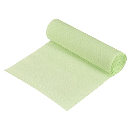 sourcing map 3 Rollen Krepppapier 15 x 250 cm Crepe Paper Kräuselpapier Seidenpapier Floristenkrepp Schulpapier Kreppband Papier zum Basteln Dekoration Geschenk Verpackung Blumen, Hellgrün von sourcing map