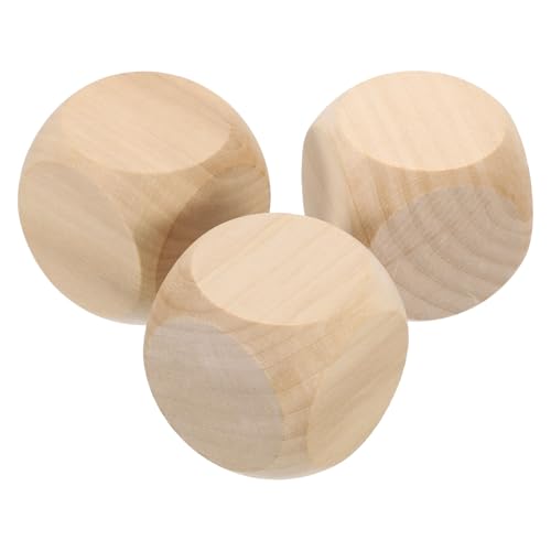 sourcing map 3 Stück Blanko-Holzwürfel, 50 mm, unlackiert, Holzwürfel, abgerundete Ecken, quadratischer Block für Bastelprojekte sourcing map 3 Stück Blanko-Holzwürfel, 50 mm, unlackiert, Holzwürfel, abgerundete Ecken, quadratischer Block für Bastelprojekte von sourcing map