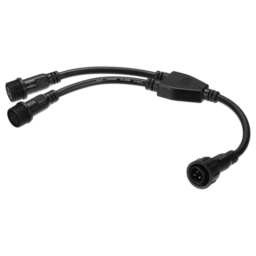 sourcing map 3-adriger 3-poliger Y-Splitter-Anschluss, 30 cm, 18 AWG, IP65, Y-Form, 1 Stecker auf 2 Buchsen, Verlängerungskabel für LED-Beleuchtung von sourcing map