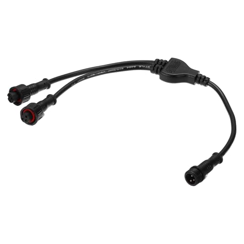sourcing map 3-adriger 3-poliger Y-Splitter-Anschluss, 30 cm, 22 AWG, IP65, Y-Form, 1 Stecker auf 2 Buchsen, Verlängerungskabel für LED-Beleuchtung von sourcing map