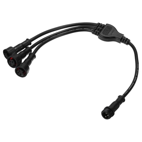 sourcing map 3-adriger 3-poliger Y-Splitter-Anschluss, 30 cm, 22 AWG, IP65, Y-Form, 1 Stecker auf 3 Buchsen, Verlängerungskabel für LED-Beleuchtung von sourcing map