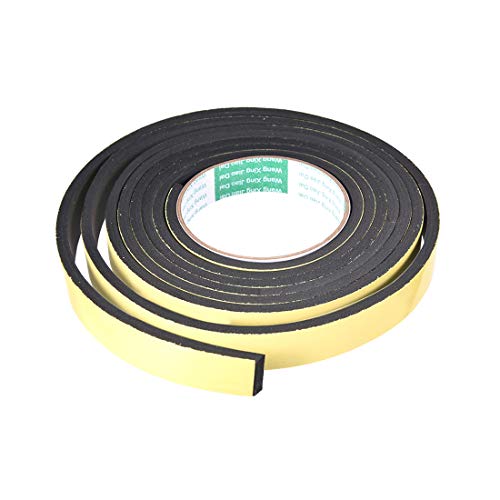 sourcing map 3 meter Dichtungsband Selbstklebend, 20mm(B) x 5mm(D) Dichtband für Fenster Türen, Schaumstoff Klebeband, 1 Rollen von sourcing map