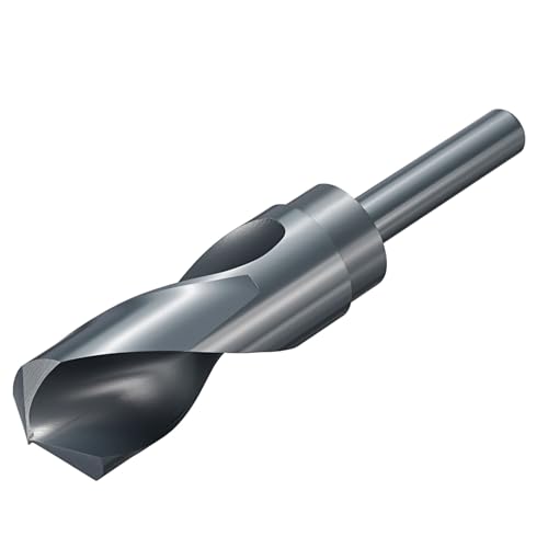 sourcing map 30,5 mm Bohrer, 1,27 cm, reduzierter Schaft, M2, Hochgeschwindigkeitsstahl, Nitrieren, Schwarz, 135°-Bits für Hartmetall, Edelstahl, Profi sourcing map 30,5 mm Bohrer, 1,27 cm, reduzierter Schaft, M2, Hochgeschwindigkeitsstahl, Nitrieren, Schwarz, 135°-Bits für Hartmetall, Edelstahl, Profi von sourcing map