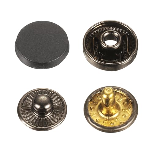 sourcing map 30 Sets Druckknöpfe, 10 mm, Metall-Schnappverschluss, Legierung, zum Aufnähen, für Mäntel, Leder, Marine, Boot, Leinwand, Schwarz sourcing map 30 Sets Druckknöpfe, 10 mm, Metall-Schnappverschluss, Legierung, zum Aufnähen, für Mäntel, Leder, Marine, Boot, Leinwand, Schwarz von sourcing map