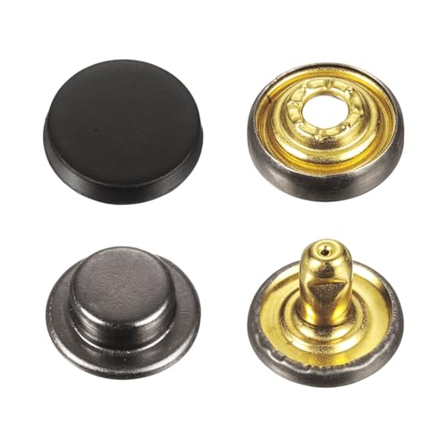 sourcing map 30 Sets Druckknöpfe, 10 mm, Metall-Schnappverschluss, Legierung, zum Aufnähen, für Taschen, Leder, Marine, Boot, Leinwand, Drak Black sourcing map 30 Sets Druckknöpfe, 10 mm, Metall-Schnappverschluss, Legierung, zum Aufnähen, für Taschen, Leder, Marine, Boot, Leinwand, Drak Black von sourcing map