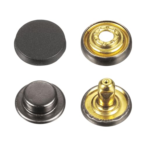 sourcing map 30 Sets Druckknöpfe, 10 mm, Metall-Schnappverschluss, Legierung, zum Aufnähen, für Taschen, Leder, Marine, Boot, Leinwand, Schwarz sourcing map 30 Sets Druckknöpfe, 10 mm, Metall-Schnappverschluss, Legierung, zum Aufnähen, für Taschen, Leder, Marine, Boot, Leinwand, Schwarz von sourcing map