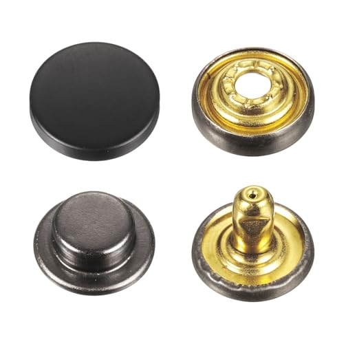 sourcing map 30 Sets Druckknöpfe, 12,5 mm, Metall-Druckknöpfe, Legierung, zum Aufnähen, für Taschen, Leder, Boot, Leinwand, Drak Black sourcing map 30 Sets Druckknöpfe, 12,5 mm, Metall-Druckknöpfe, Legierung, zum Aufnähen, für Taschen, Leder, Boot, Leinwand, Drak Black von sourcing map