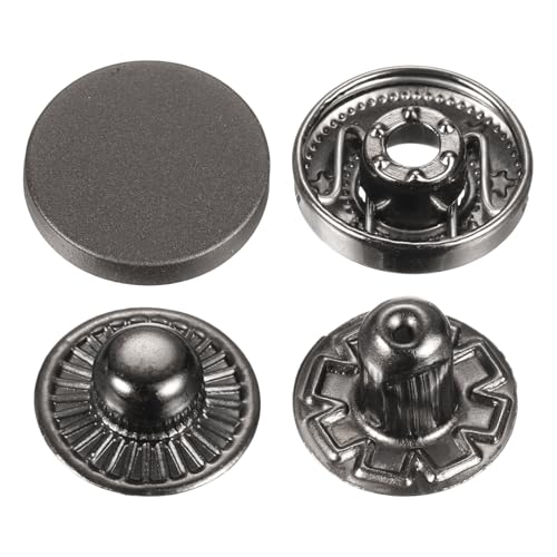 sourcing map 30 Sets Druckknöpfe, 15 mm, Metall-Schnappverschluss, Legierung, zum Aufnähen, für Mäntel, Leder, Marine, Boot, Leinwand, Schwarz sourcing map 30 Sets Druckknöpfe, 15 mm, Metall-Schnappverschluss, Legierung, zum Aufnähen, für Mäntel, Leder, Marine, Boot, Leinwand, Schwarz von sourcing map