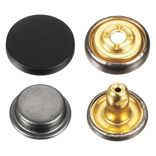 sourcing map 30 Sets Druckknöpfe, 15 mm, Metall-Schnappverschluss, Legierung, zum Aufnähen, für Taschen, Leder, Marine, Boot, Leinwand, Drak Black sourcing map 30 Sets Druckknöpfe, 15 mm, Metall-Schnappverschluss, Legierung, zum Aufnähen, für Taschen, Leder, Marine, Boot, Leinwand, Drak Black von sourcing map