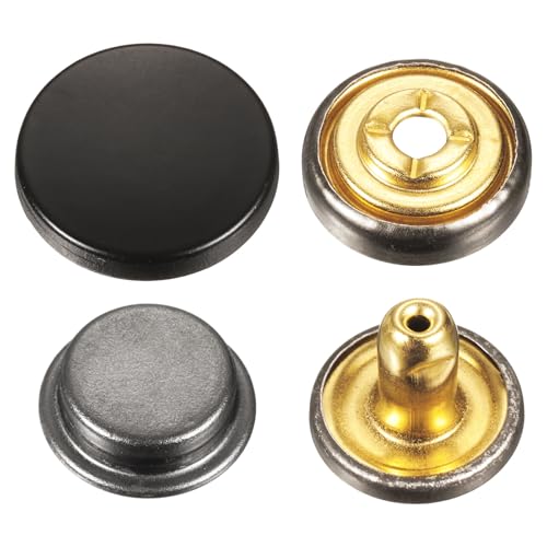 sourcing map 30 Sets Druckknöpfe, 17 mm, Metall-Schnappverschluss, Legierung, zum Aufnähen, für Taschen, Leder, Marine, Boot, Leinwand, Drak Black sourcing map 30 Sets Druckknöpfe, 17 mm, Metall-Schnappverschluss, Legierung, zum Aufnähen, für Taschen, Leder, Marine, Boot, Leinwand, Drak Black von sourcing map