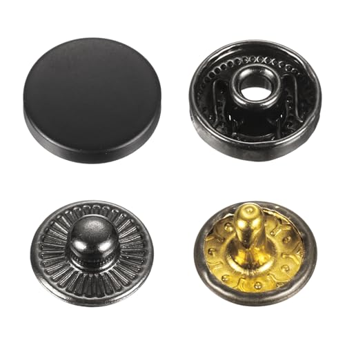 sourcing map 30 Sets Druckknöpfe für Kappen, 12,5 mm, Metall-Druckknopf, Legierung, zum Aufnähen, für Mäntel, Leder, Boot, Leinwand, Drak Black sourcing map 30 Sets Druckknöpfe für Kappen, 12,5 mm, Metall-Druckknopf, Legierung, zum Aufnähen, für Mäntel, Leder, Boot, Leinwand, Drak Black von sourcing map