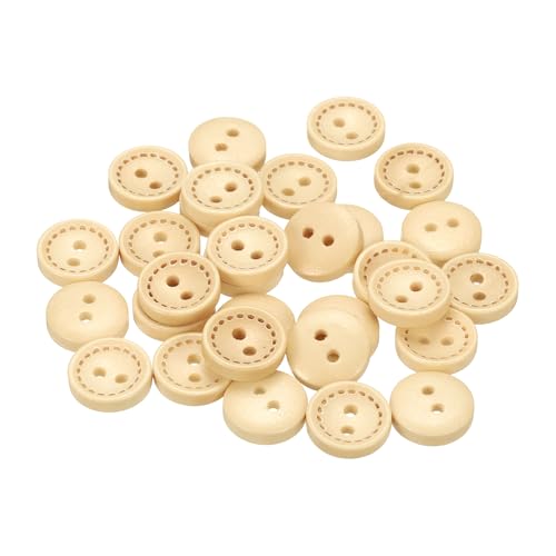 sourcing map 30 Stück 18 l Holzknöpfe zum Nähen, 11 mm, 2 Löcher, rund, zum Nähen, Kleidung, Kissen, Basteln, Dekoration, Naturholz sourcing map 30 Stück 18 l Holzknöpfe zum Nähen, 11 mm, 2 Löcher, rund, zum Nähen, Kleidung, Kissen, Basteln, Dekoration, Naturholz von sourcing map