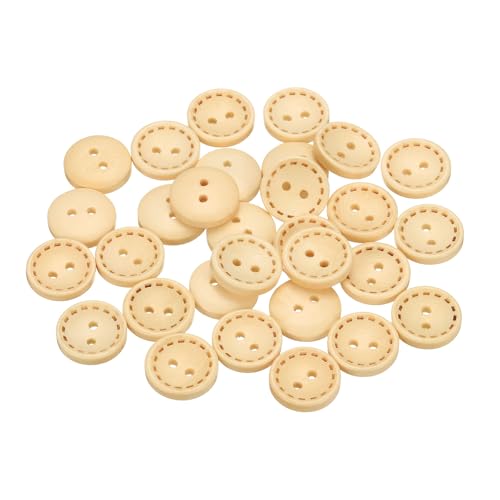 sourcing map 30 Stück 24 l Holzknöpfe zum Nähen, 15 mm, 2 Löcher, rund, zum Nähen, Kleidung, Kissen, Basteln, Dekoration, Naturholz sourcing map 30 Stück 24 l Holzknöpfe zum Nähen, 15 mm, 2 Löcher, rund, zum Nähen, Kleidung, Kissen, Basteln, Dekoration, Naturholz von sourcing map
