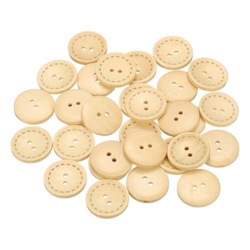 sourcing map 30 Stück 40 l Holzknöpfe zum Nähen, 25 mm, 2 Löcher, rund, zum Nähen, Kleidung, Kissen, Basteln, Dekoration, Naturholz sourcing map 30 Stück 40 l Holzknöpfe zum Nähen, 25 mm, 2 Löcher, rund, zum Nähen, Kleidung, Kissen, Basteln, Dekoration, Naturholz von sourcing map