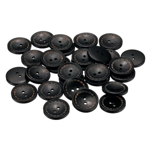 sourcing map 30 Stück 40 l Holzknöpfe zum Nähen, 25 mm, 2 Löcher, rund, zum Nähen, Kleidung, Kissen, Basteln, Dekoration, Schwarz sourcing map 30 Stück 40 l Holzknöpfe zum Nähen, 25 mm, 2 Löcher, rund, zum Nähen, Kleidung, Kissen, Basteln, Dekoration, Schwarz von sourcing map