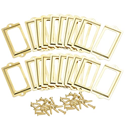 sourcing map 30 Stück Etikettenhalter aus Metall Datei Namenskarten Rahmen für Bibliotheksschublade Goldton 70 x 33 mm sourcing map 30 Stück Etikettenhalter aus Metall Datei Namenskarten Rahmen für Bibliotheksschublade Goldton 70 x 33 mm von sourcing map