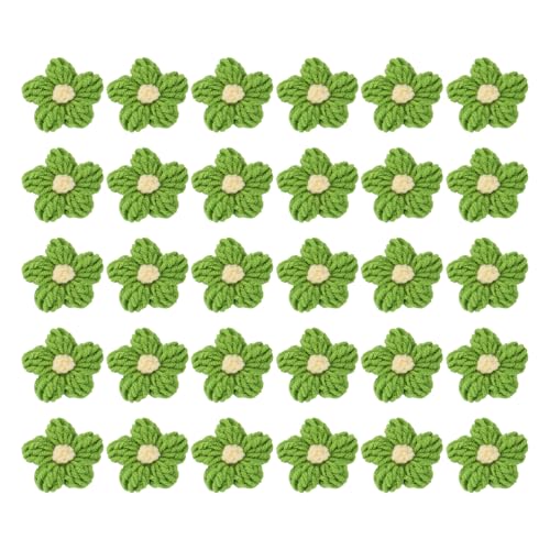 sourcing map 30 Stück Häkelblumen zum Aufnähen, 45 x 45 mm, Milch-Baumwolle, handgefertigte Blumenapplikation für DIY, Basteln, Haare, Hüte, Kleidung, Dekoration, Grün und Gelb sourcing map 30 Stück Häkelblumen zum Aufnähen, 45 x 45 mm, Milch-Baumwolle, handgefertigte Blumenapplikation für DIY, Basteln, Haare, Hüte, Kleidung, Dekoration, Grün und Gelb von sourcing map