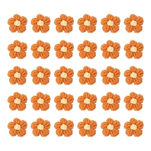 sourcing map 30 Stück Häkelblumen zum Aufnähen, 45 x 45 mm, Milch-Baumwolle, handgefertigte Blumenapplikation für DIY, Basteln, Haare, Hüte, Kleidung, Dekoration, Orange und Gelb sourcing map 30 Stück Häkelblumen zum Aufnähen, 45 x 45 mm, Milch-Baumwolle, handgefertigte Blumenapplikation für DIY, Basteln, Haare, Hüte, Kleidung, Dekoration, Orange und Gelb von sourcing map