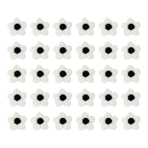 sourcing map 30 Stück Häkelblumen zum Aufnähen, 45 x 45 mm, Milch-Baumwolle, handgefertigte Blumenapplikation für DIY, Basteln, Haare, Hüte, Kleidung, Dekoration, Weiß und Schwarz sourcing map 30 Stück Häkelblumen zum Aufnähen, 45 x 45 mm, Milch-Baumwolle, handgefertigte Blumenapplikation für DIY, Basteln, Haare, Hüte, Kleidung, Dekoration, Weiß und Schwarz von sourcing map
