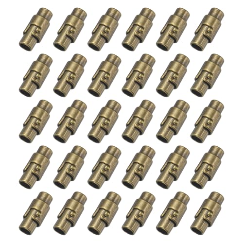 sourcing map 30 Stück Magnetverschlüsse, 0,4 cm Lederschnur-Endkappen, magnetische Armbandverschlüsse und Verschlüsse für Schmuckherstellung, DIY-Armbandverschlüsse, Bronze sourcing map 30 Stück Magnetverschlüsse, 0,4 cm Lederschnur-Endkappen, magnetische Armbandverschlüsse und Verschlüsse für Schmuckherstellung, DIY-Armbandverschlüsse, Bronze von sourcing map