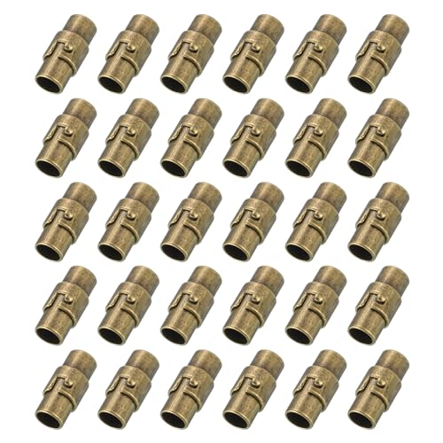 sourcing map 30 Stück Magnetverschlüsse, 0,6 cm Lederschnur-Endkappen, magnetische Armbandverschlüsse und Verschlüsse für Schmuckherstellung, DIY-Armbandverschlüsse, Bronze sourcing map 30 Stück Magnetverschlüsse, 0,6 cm Lederschnur-Endkappen, magnetische Armbandverschlüsse und Verschlüsse für Schmuckherstellung, DIY-Armbandverschlüsse, Bronze von sourcing map