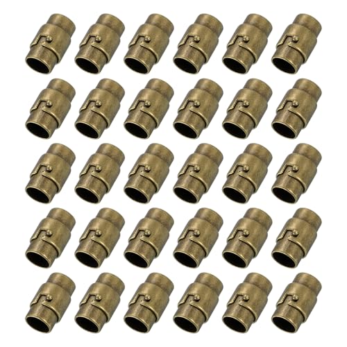 sourcing map 30 Stück Magnetverschlüsse, 0,8 cm Lederschnur-Endkappen, magnetische Armbandverschlüsse und Verschlüsse für Schmuckherstellung, DIY-Armbandverschlüsse, Bronze sourcing map 30 Stück Magnetverschlüsse, 0,8 cm Lederschnur-Endkappen, magnetische Armbandverschlüsse und Verschlüsse für Schmuckherstellung, DIY-Armbandverschlüsse, Bronze von sourcing map
