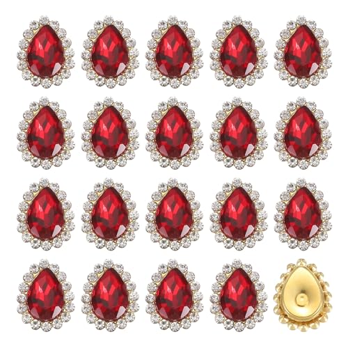 sourcing map 30 Stück Strasssteine zum Aufnähen, 10 x 14 mm, Tropfenform, Kristall-Strass, Metall, flache Rückseite, Nähklauen, Krappenzubehör, für Bastelarbeiten, Kleider, Kleidung, Schuhe, Taschen sourcing map 30 Stück Strasssteine zum Aufnähen, 10 x 14 mm, Tropfenform, Kristall-Strass, Metall, flache Rückseite, Nähklauen, Krappenzubehör, für Bastelarbeiten, Kleider, Kleidung, Schuhe, Taschen von sourcing map