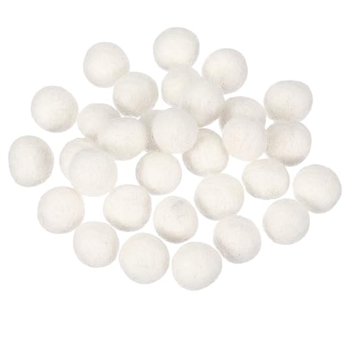 sourcing map 30 Stück Wollfilz-Kugeln, 1,5 cm Filz-Pompons zum Basteln, handgefertigte Pompons, Großpackung kleine Perlen für Kinderzimmer Handwerk und DIY Kunstdekoration, Weiß sourcing map 30 Stück Wollfilz-Kugeln, 1,5 cm Filz-Pompons zum Basteln, handgefertigte Pompons, Großpackung kleine Perlen für Kinderzimmer Handwerk und DIY Kunstdekoration, Weiß von sourcing map