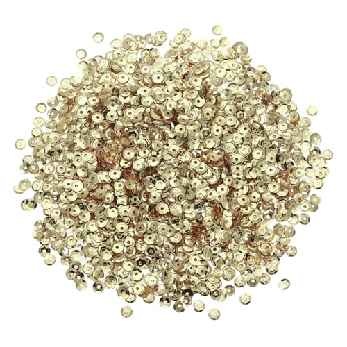 sourcing map 3000 Stück lose Pailletten, 4 mm, runde lose Pailletten, schillernde Pailletten, Regenbogen-Großpackung mit Löchern, 20 g, zum Nähen, Sticken, Kleidung, Basteln, Dekorationen, Hellgold sourcing map 3000 Stück lose Pailletten, 4 mm, runde lose Pailletten, schillernde Pailletten, Regenbogen-Großpackung mit Löchern, 20 g, zum Nähen, Sticken, Kleidung, Basteln, Dekorationen, Hellgold von sourcing map