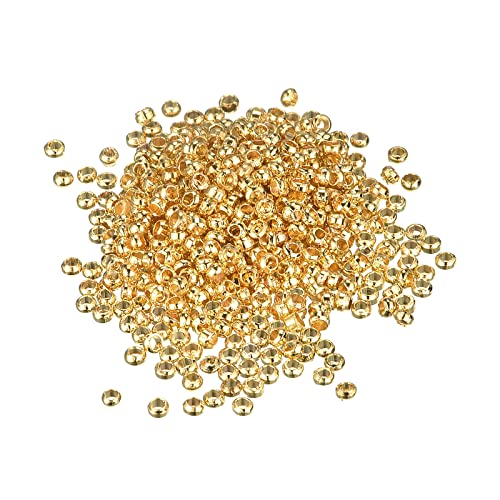 sourcing map 3000stk. Rund Crimp Perlen, 2mm Crimp Ende Abstandshalter Perlen Winzig Stopper für Armband Schmuck Herstellung DIY, Gold Ton sourcing map 3000stk. Rund Crimp Perlen, 2mm Crimp Ende Abstandshalter Perlen Winzig Stopper für Armband Schmuck Herstellung DIY, Gold Ton von sourcing map